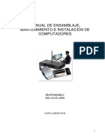 Manual de Ensamblaje, Mantenimiento e Instalación de Computadores