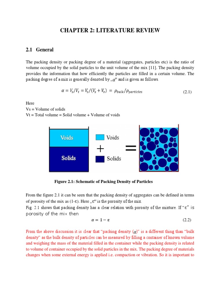 CHAPTER 2 Self Compacting Concrete Literature Review PDF Porosity