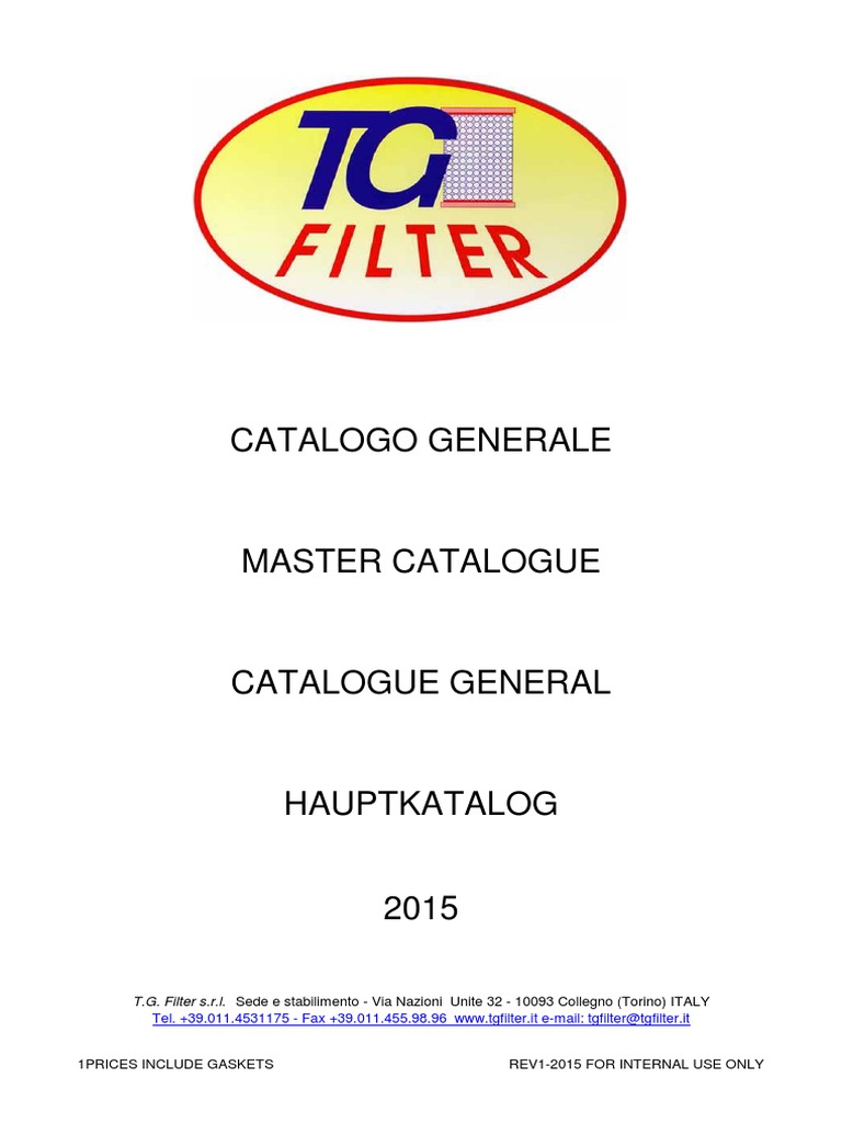 TG Filter 2015 | PDF | Chemical Engineering | Chemical Equipment