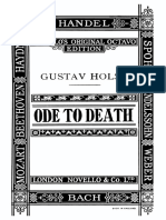GHolst Ode To Death, Op.38 Vocalscore PDF