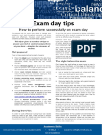 Exam Day Tips Update 051112