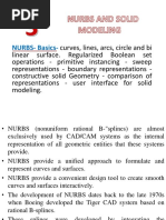 Unit III Nurbs and Solid Modeling