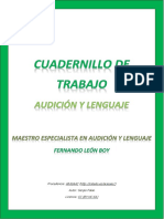 Cuaderno de Trabajo de Audicion y Lenguaje