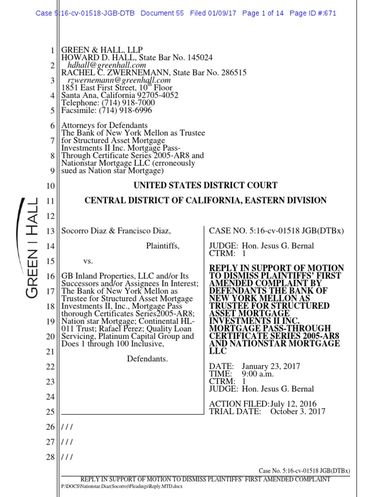 Document 55 | PDF | Foreclosure | Pleading