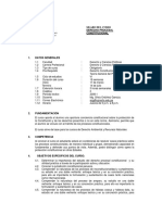 Derecho Procesal Constitucional: Silabo del Curso