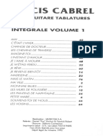 CABREL - Intégrale Volume 1 Tablatures