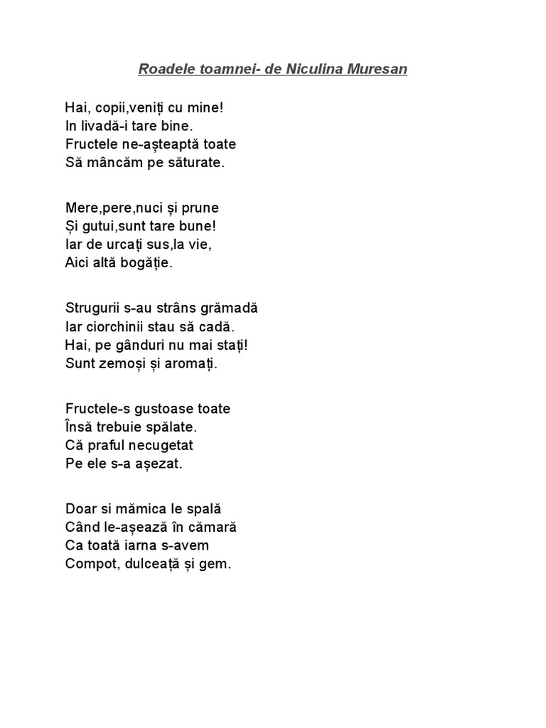 Roadele Toamnei | PDF