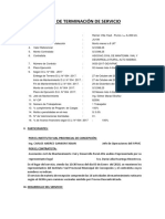 Acta de Terminación de Servicio - Ramal - Villa - Punco