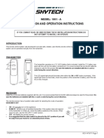 Installation and Operation Instructions: MODEL: 1001 - A