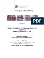Key Concepts in Global Social Change, 2017-18 Course Handbook