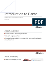 Dante Certification Level 1 Introduction Audio Networking Audinate Pres