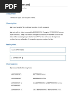 Linux Test Command Information and Examples