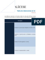 Tabla de Retenciones Ano Fiscal 2018