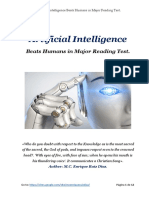 A. I. Vs Humans in Major Reading Test