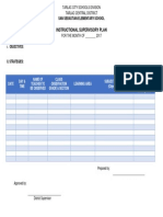 Instructional Supervisory Plan: San Sebastian Elementary School