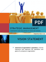 Strategic Management: Components and Evaluation of Vision and Mission