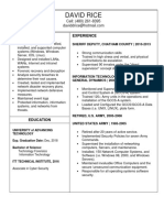 Information Security Tech Forensic Resume 2018
