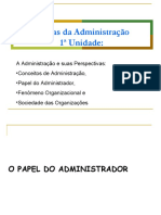 o Papel Do Administrador