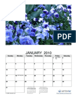 2010 Photo Calendar Flowers