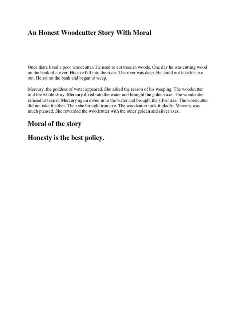 Woodcutter short story image