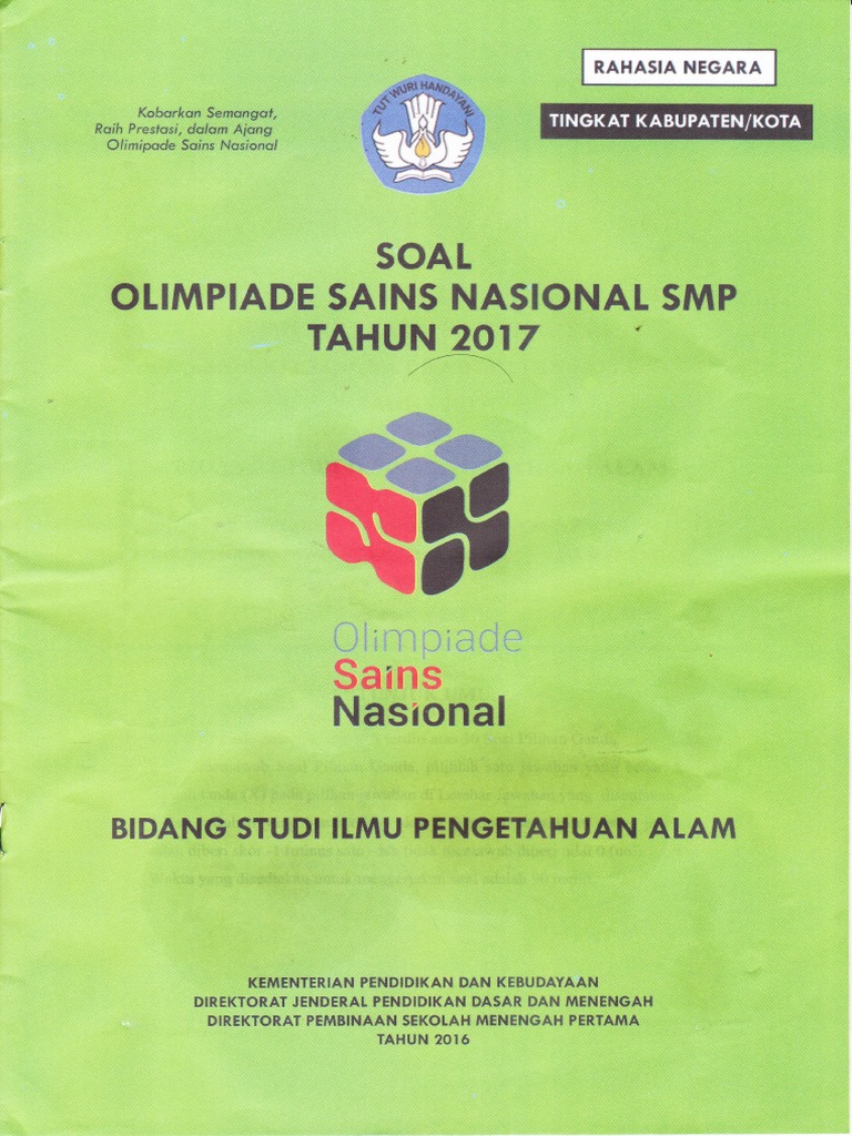 Soal Osn Ipa 2017 1