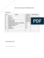 Tes Praktek Kelas Ix Selasa 20 Februari 2018