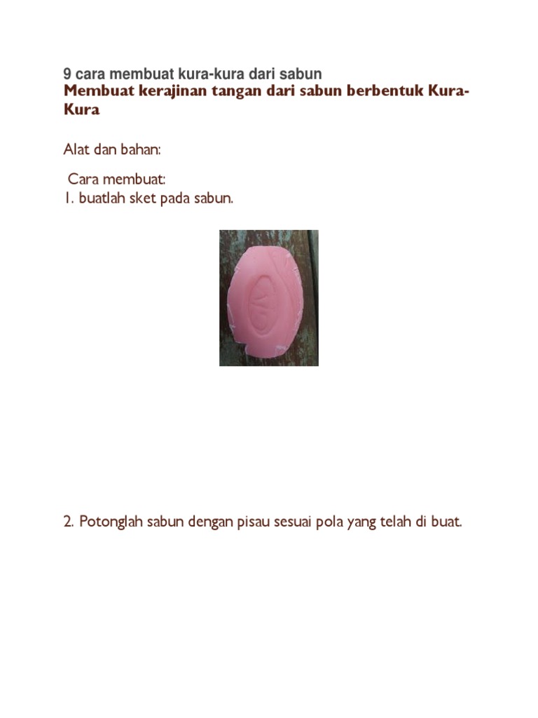  Cara  Membuat  Kerajinan  Kura  Kura  Dari Sabun  Membuat  Itu