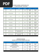 Academic Calendar APRIL 2018 Latest