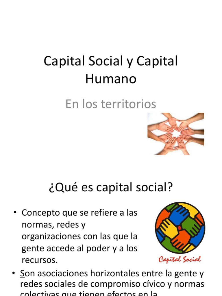 Capital Humano y Capital Social | PDF | Capital social | Capital (economía)