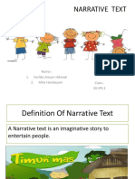 Narrative Text: Name: 1. Ferlika Ainum Hikmah 2. Mita Handayani Class: Xii Ips 2