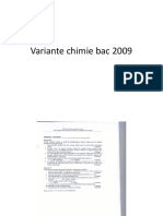Variante Chimie Bac 2009