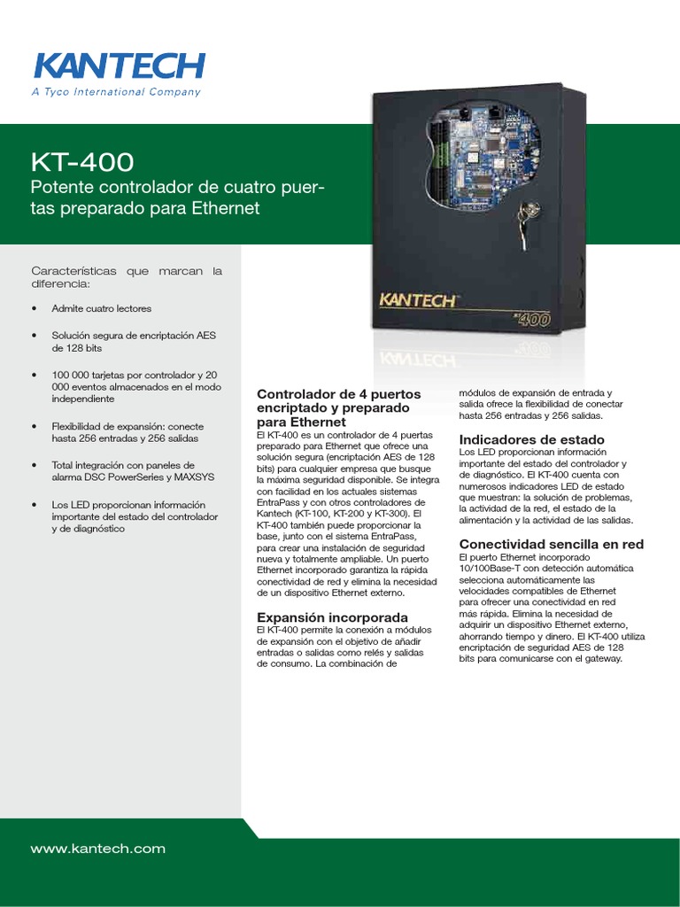 Central de Accesos Kantech 400 | PDF | Marca comercial | Red de ...
