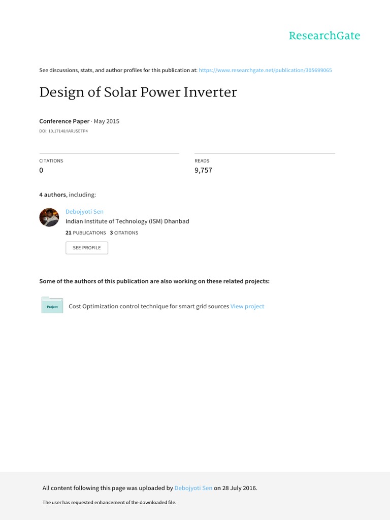 Design of Solar Power Inverter Circuit Diagram