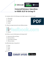 Railways General Science Question Bank For RRB ALP & Group D