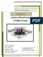 Analysis of Blood Pressure of Different People: Statistics and Inferences