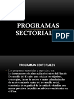 programas sectoriales
