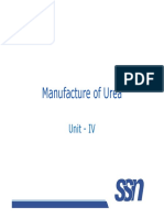 Manufacture of Urea: Unit - IV
