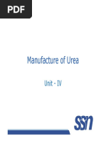 Manufacture of Urea: Unit - IV