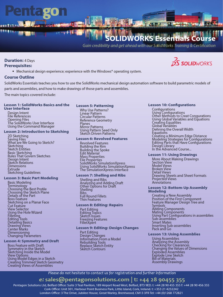 Solidworks Essentials Course Outline | PDF | Software | Computing