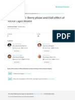 Pancharatnam-Berry Phase and Hall Effect of Vector Light Beams