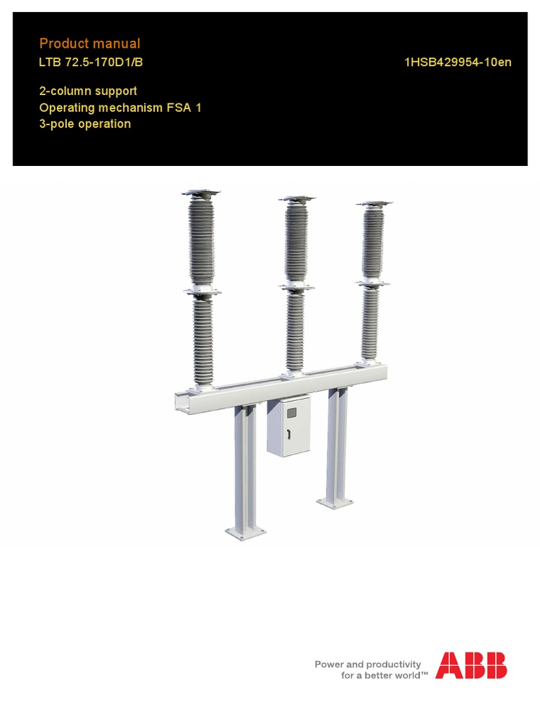 Instructional Manual For 145kV Breaker | PDF | High Voltage | Switch