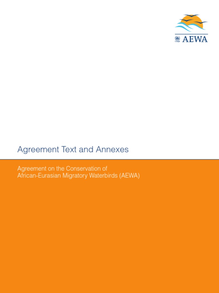 AEWA Migratory Waterbirds Agreement Text | PDF | Ratification ...