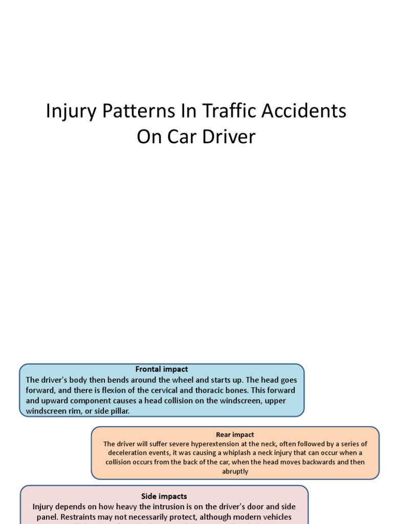 Traffic Accident Injury Patterns for Drivers | PDF