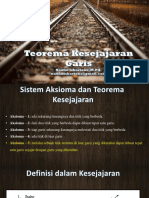 Geometri Bidang Kesejajaran Garis