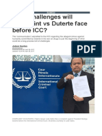 What Challenges Will Complaint vs. Duterte Face Before the ICC