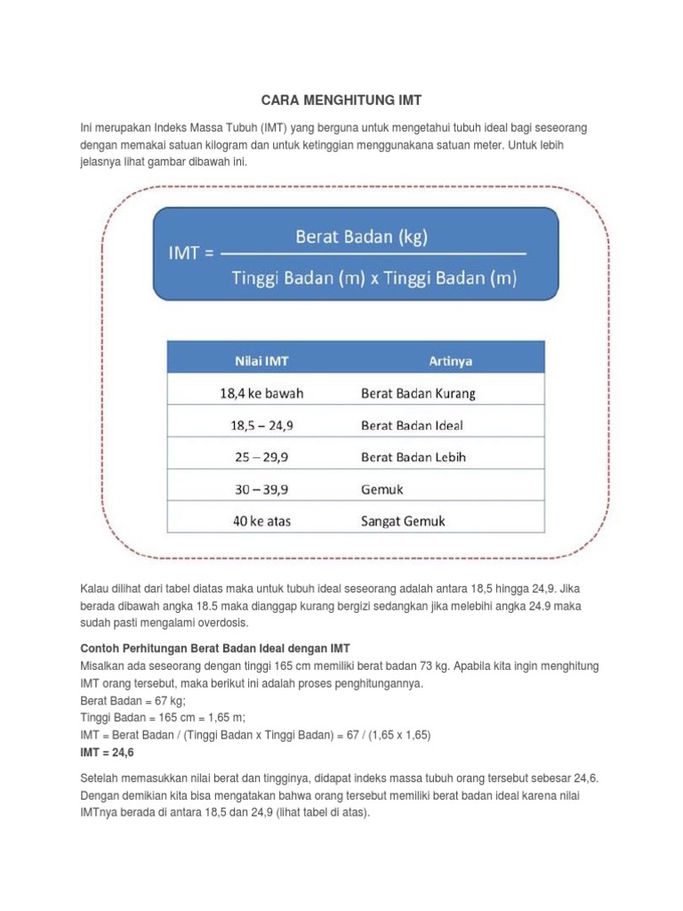Cara menghitung imt posbindu 2018 pdf