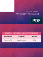 Pronoun and Antecedent Agreement