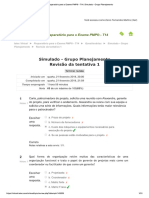 Preparatório para o Exame PMP® - T14 - Simulado - Grupo Planejamento