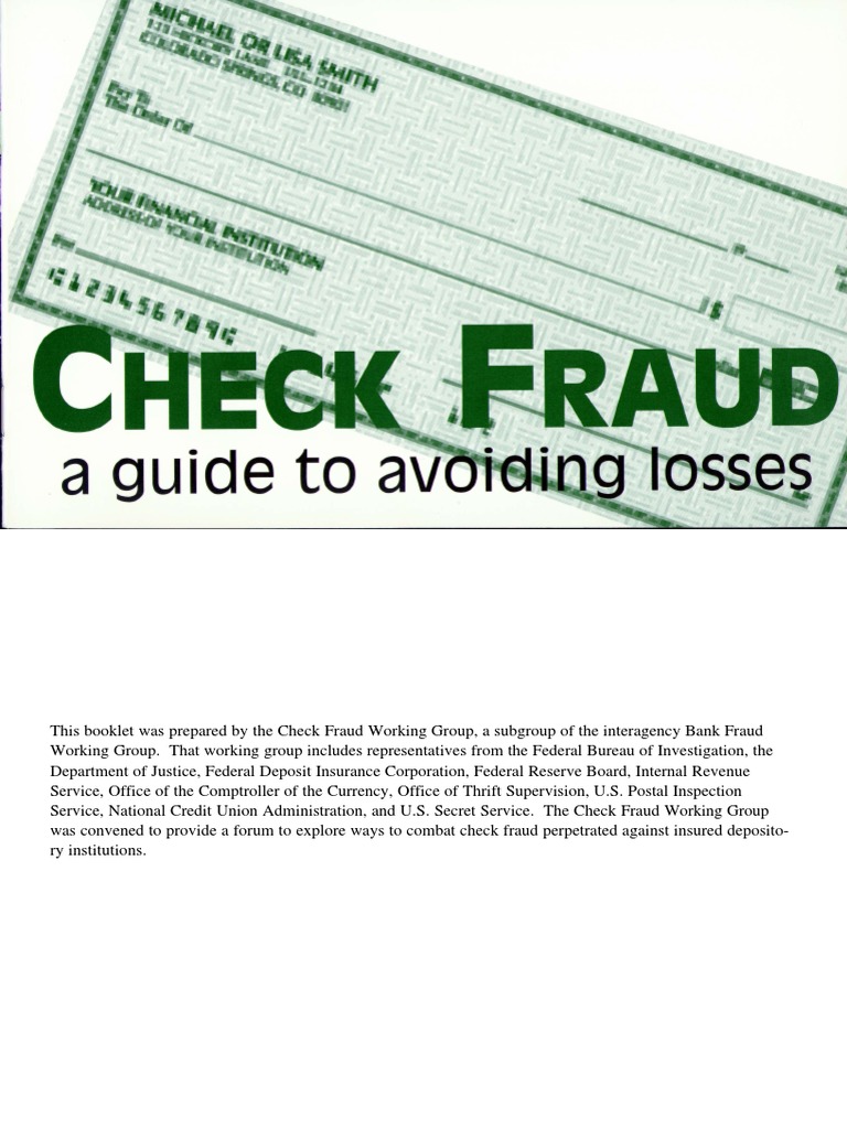 Understanding Check Fraud Schemes | PDF | Cheque | Deposit Account