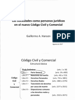 Hansen - Las Sociedades Como Personas Jurídicas en El Código Civil y Comercial - Agosto 2017